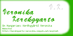 veronika kerekgyarto business card