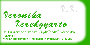 veronika kerekgyarto business card